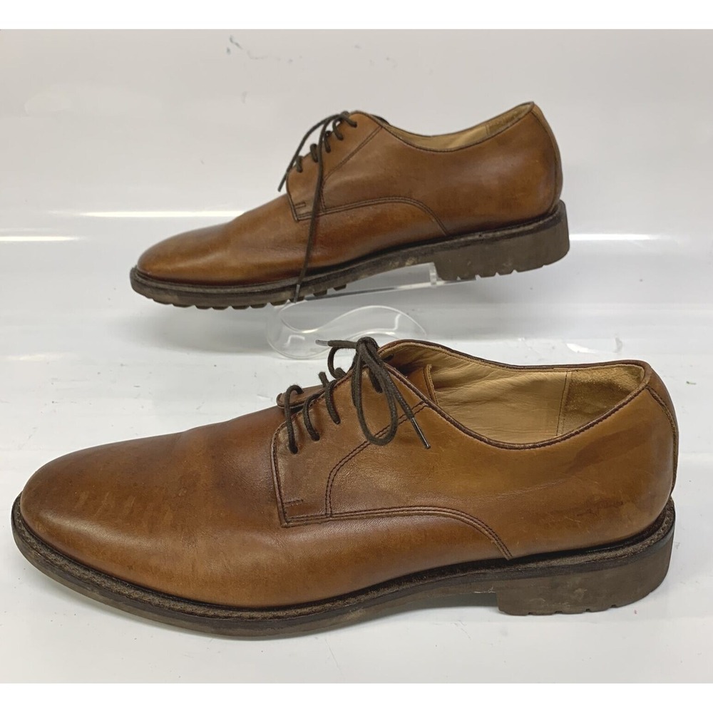 Warfield & Grand Brewer Dress Oxfords 12 Brown Mens Leather Round‎ Toe